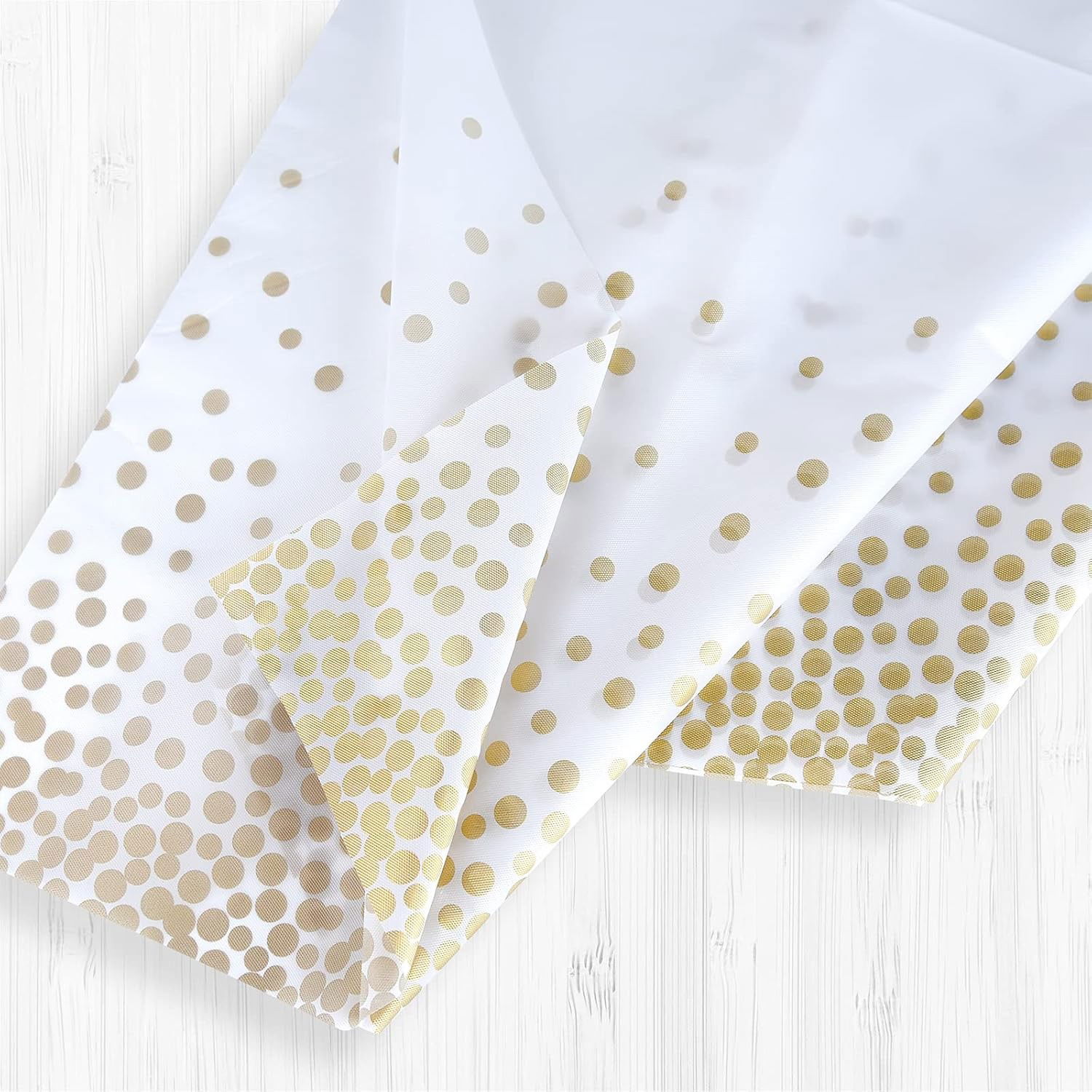 10 - 25 LEI - Fata de Masa, Flippy, din PEVA, Imprimeu Buline, 137 x 274 cm, Impermeabila, Fara Pete, Curatare Rapida, Bej