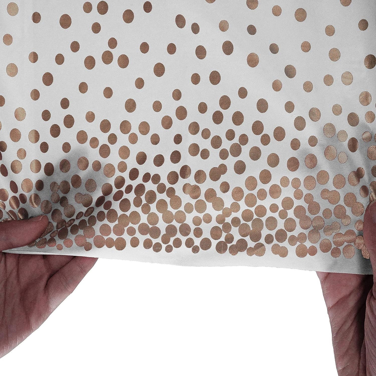 Fata de Masa, Flippy, din PEVA, Imprimeu Buline, 137 x 274 cm, Impermeabila, Fara Pete, Curatare Rapida, Maro [3]