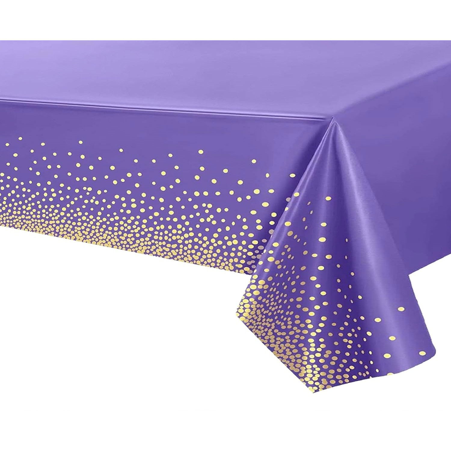 10 - 25 LEI - Fata de Masa, Flippy, din PEVA, Imprimeu Buline Aurii, 137 x 274 cm, Impermeabila, Fara Pete, Curatare Rapida, Mov