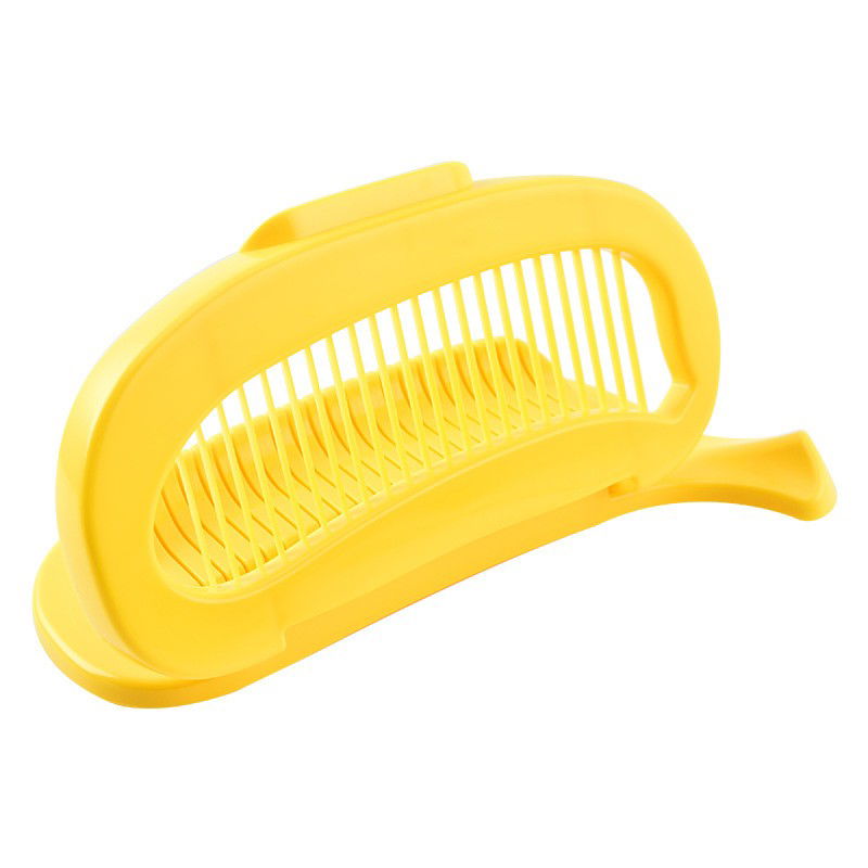 50 - 100 LEI - Feliator Multifunctional pentru Alimente, Flippy, Model Banana, pentru Legume si Fructe, Accesoriu pentru Bucatarie, 28.8x18.3 cm, Galben