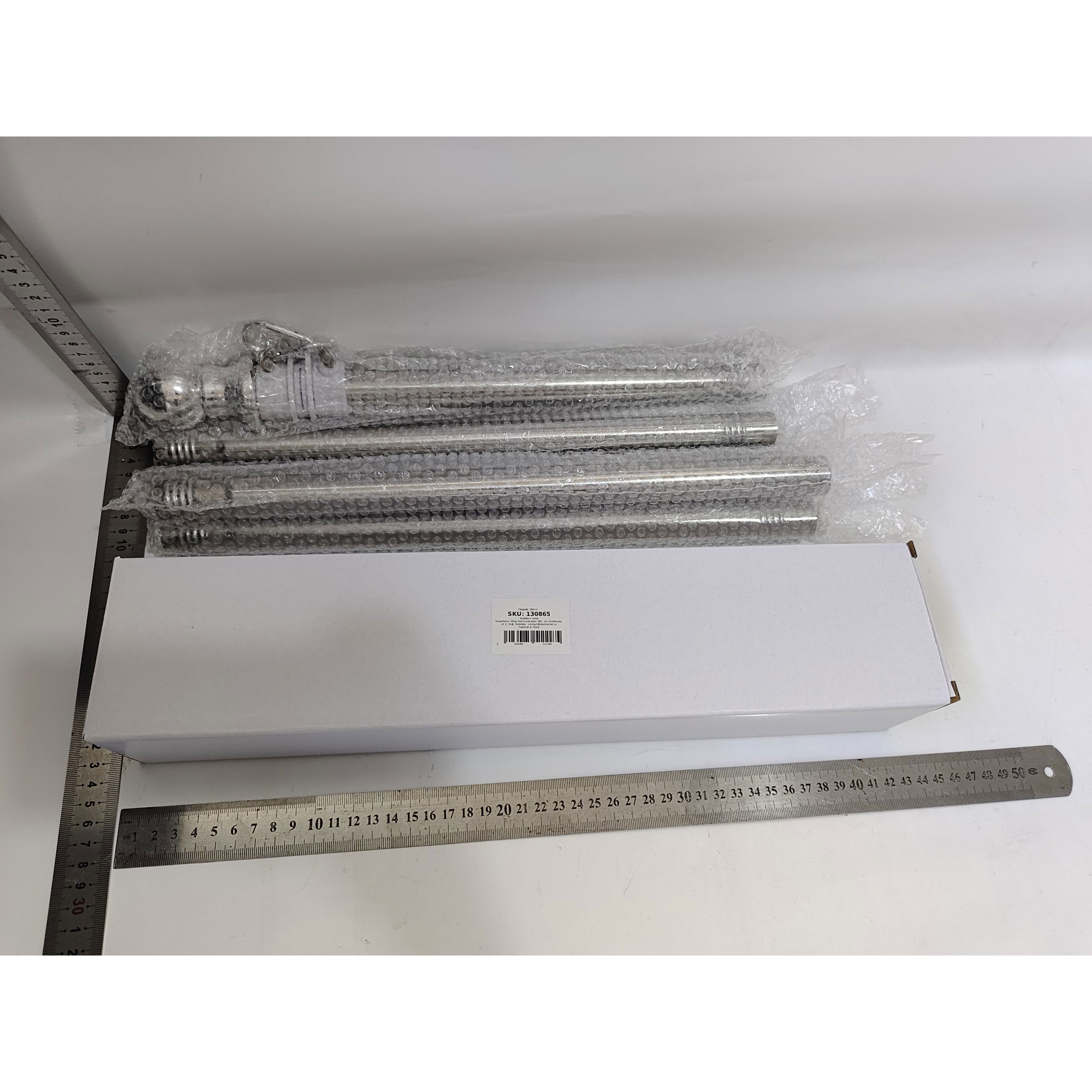 50 - 100 LEI - Suport de Steag, Flippy, 180 cm, Argintiu