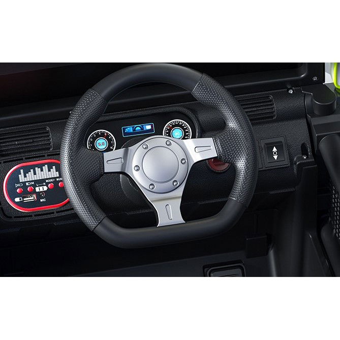 Masina Electrica pentru Copii, Flippy, Off-Road, Conectare Bluetooth, telecomanda, Tractiune Spate, Lumina Intermitenta, Baterie 12V 7Ah, 120 x 63 x 68cm, Albastru [6]