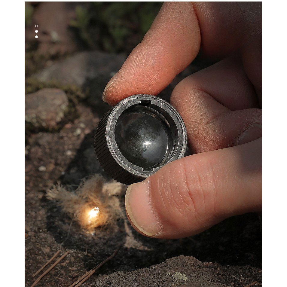 Kit supravieturie Flippy, Fluier multifunctional 7 in 1, pentru drumetii, hiking, lupa, fluier, termometru, depozitare pastile, busola, din material ABS, cu snur, 9,7 x 2,8 cm, verde [3]