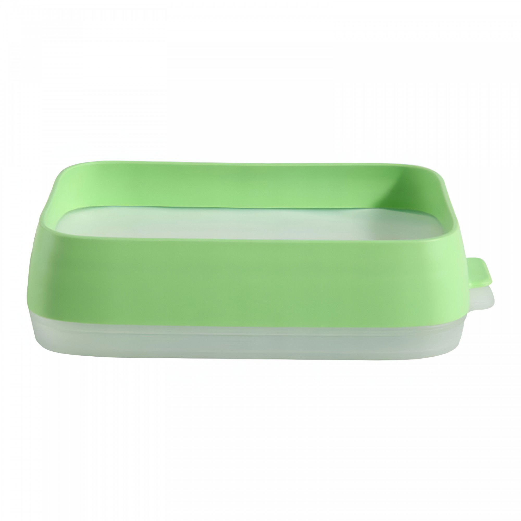 Pentru casa - Recipient de Depozitare Alimente, Flippy, Etans, pentru Frigider, din Plastic, Mentinere Proaspata, Reutilizabil, Rezistent la Temperaturi Extreme, 22x14.7x5 cm, Verde