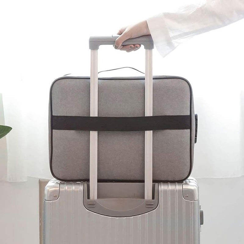 Geanta Flippy pentru Depozitare Acte si Documente, Facturi, Carduri, cu Cod de Securitate, 5 Compartimente, Impermeabila, 37 x 20 x 27 cm, Gri [6]