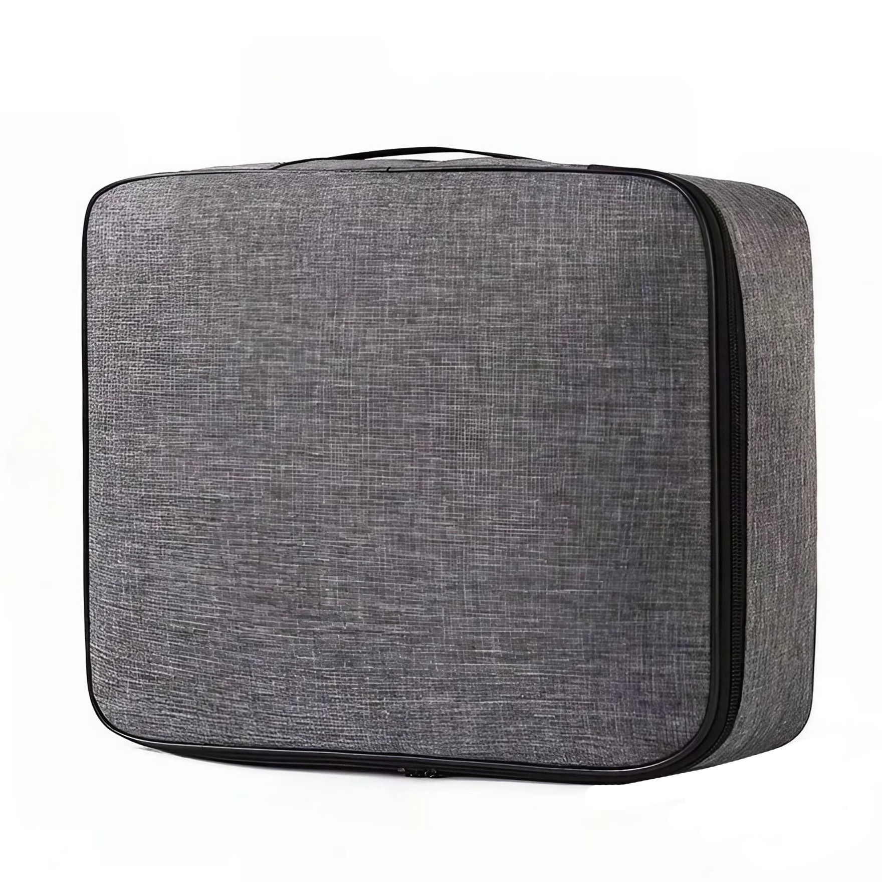 Pentru casa - Geanta pentru Depozitare Acte si Documente, Flippy, 1 Compartiment mare cu Curele Interioare, Impermeabila, 37 x 10.5 x 27 cm, Gri