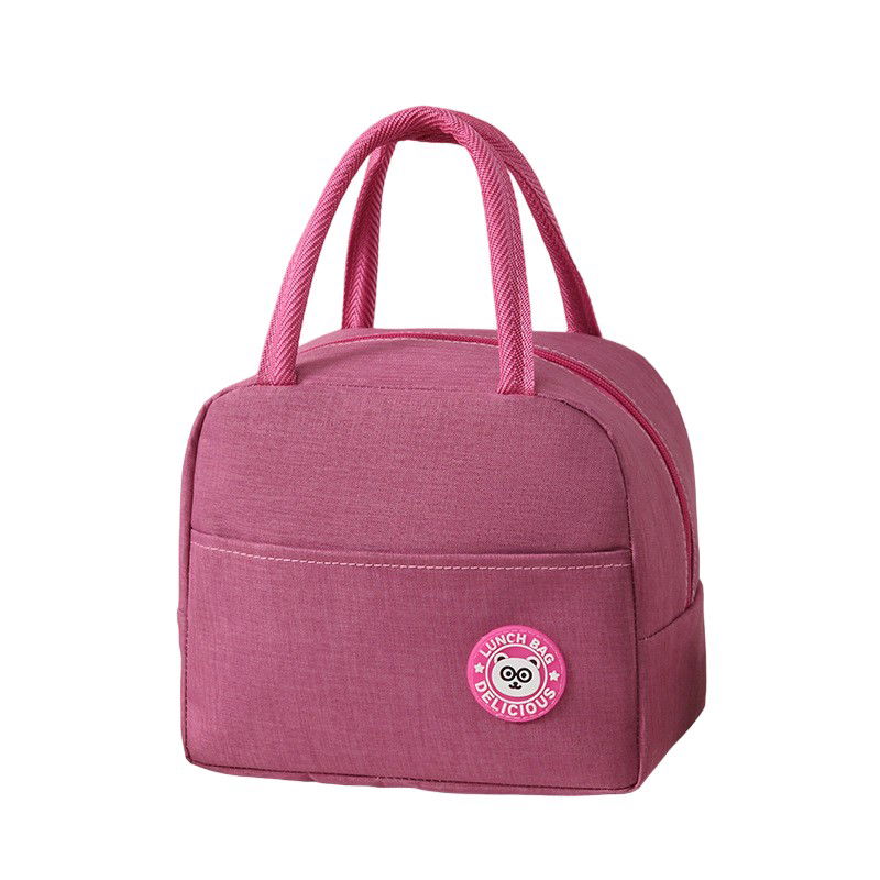 Geanta Termica pentru Pranz, Flippy, Multifunctionala, Compartimentata, Impermeabila, cu Manere, Buzunar Exterior, 22x14x19 cm, Roz [1]