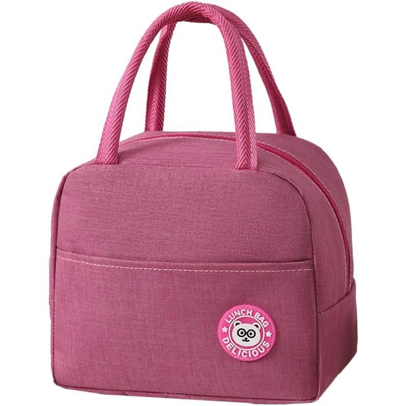 Geanta Termica pentru Pranz, Flippy, Multifunctionala, Compartimentata, Impermeabila, cu Manere, Buzunar Exterior, 22x14x19 cm, Roz [9]