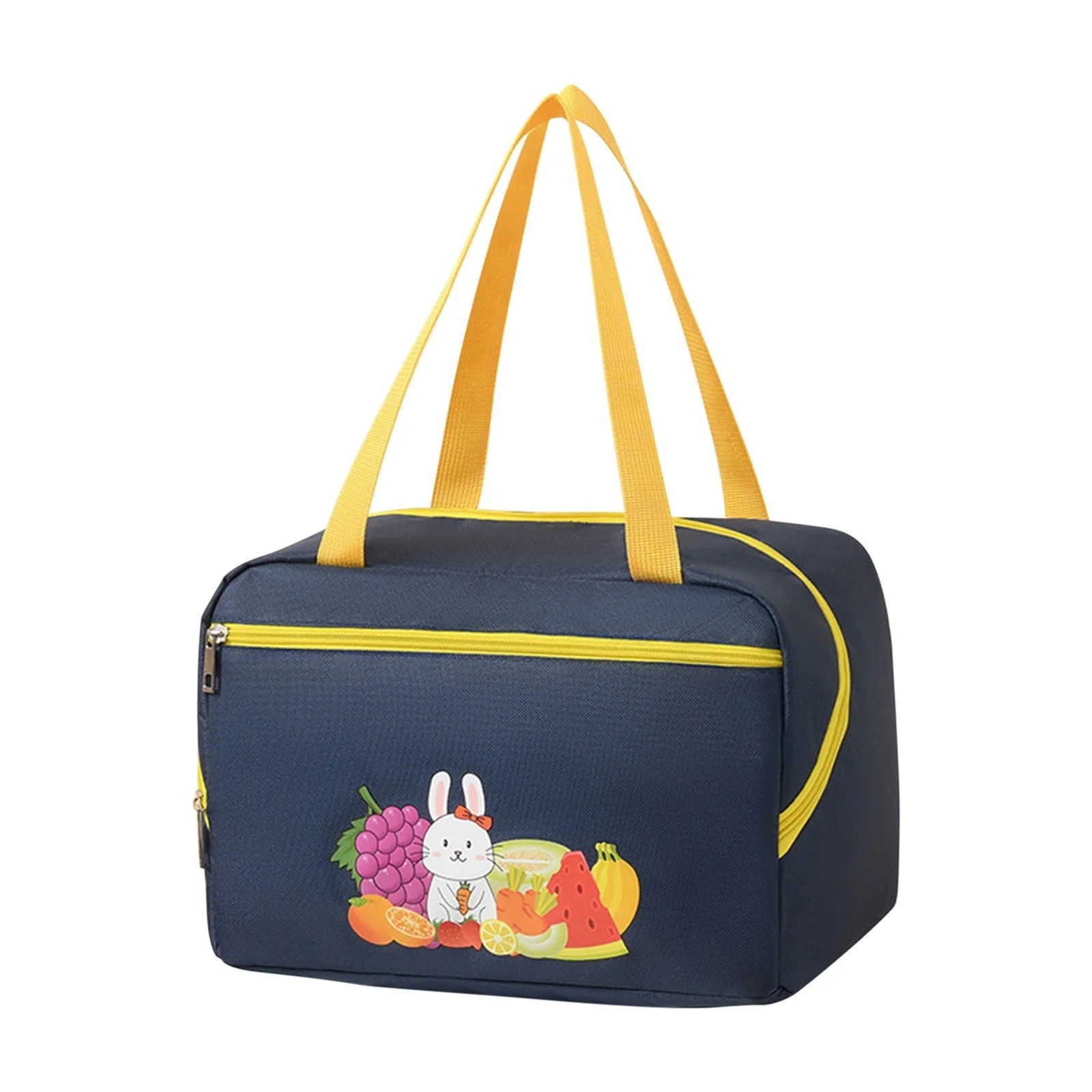 Pentru casa - Geanta Termo-Izolanta, Flippy, Compartimente Telefon si Tacamuri, Multifunctionala, Impermeabila, 30x21x20 cm, Design Iepuras, Albastru