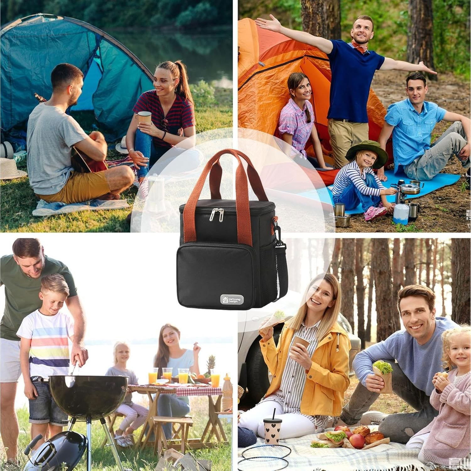 Pentru casa - Geanta Termo-Izolanta, Flippy, Multifunctionala, 1 Compartiment Principal, 1 Buzunar Lateral Exterior, Impermeabila, Manere si Bretea de Umar, 25x22x15 cm, Negru