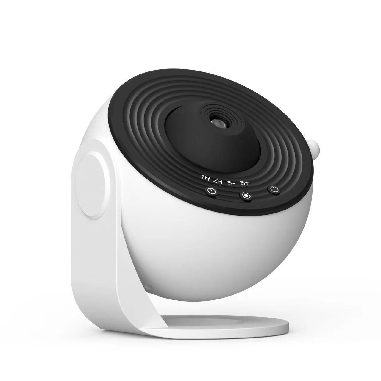 Pentru casa - Lampa Tip Proiector Galaxie, Flippy, pentru Dormitor, Tematica Cer Instelat, Model Glob, HD, Rotire 360 de Grade, 20 de Imagini, Incarcare USB, 10 W, 15x15 cm, Alb Negru