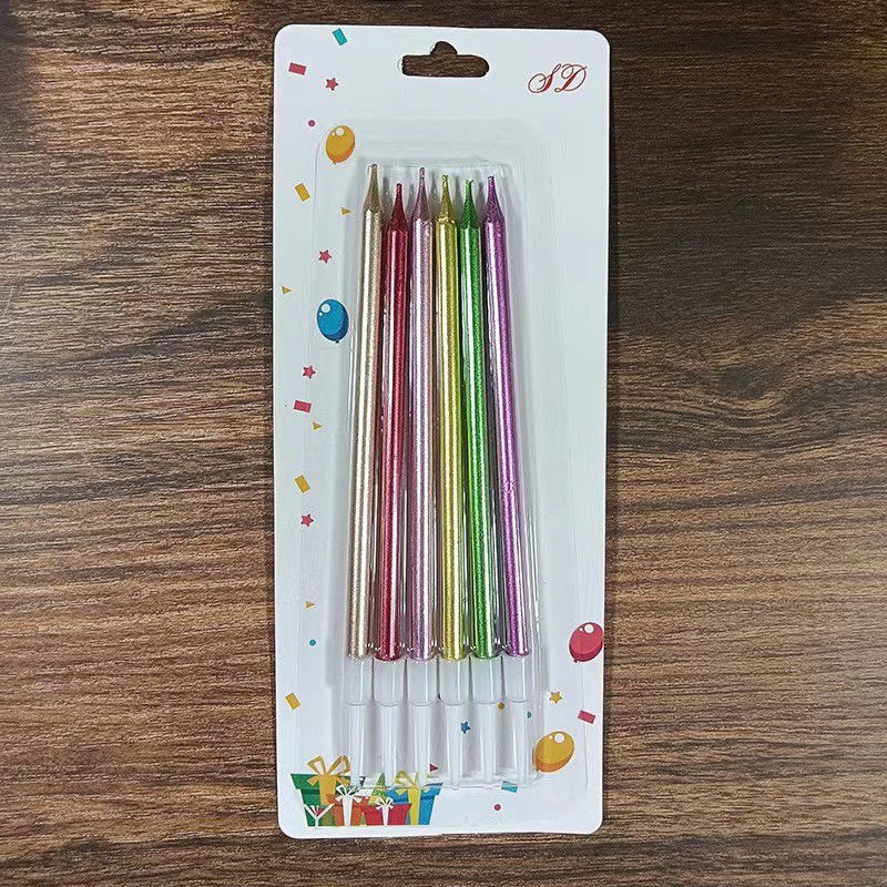 Pentru casa - Set 6 Lumanari de Tort, Flippy, din Parafina, 11 x 0.4 cm, Lucioase, Multicolor