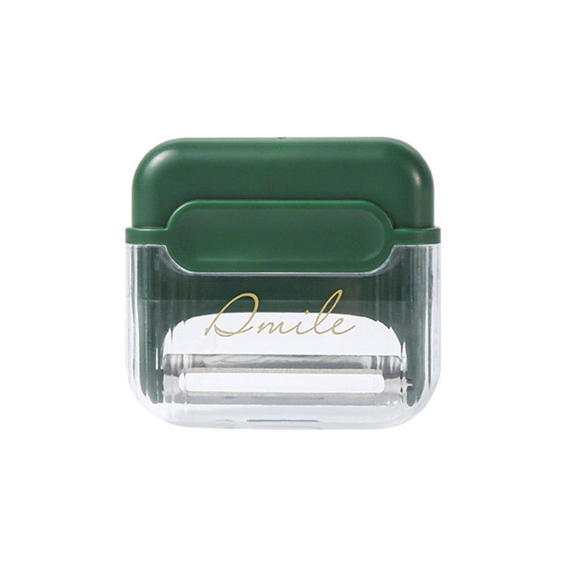 Decojitor/Curatator manual de legume si fructe, Flippy, portabil, cu magnet, doua lame, Inox, Verde, 6.7x6x1.6 cm [1]