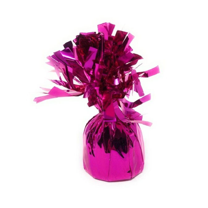 Greutate pentru Baloane cu Heliu, Flippy, din Folie cu Franjuri, 170g, 13 x 5 x 3 cm, Roz [2]