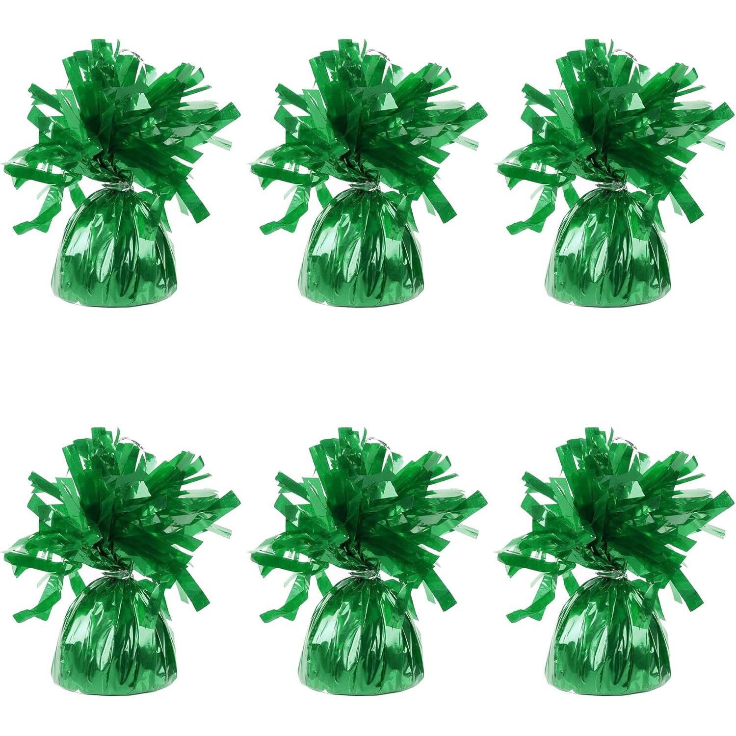 Petrecere - Greutate pentru Baloane cu Heliu, Flippy, din Folie cu Franjuri, 170g, 13 x 5 x 3 cm, Verde