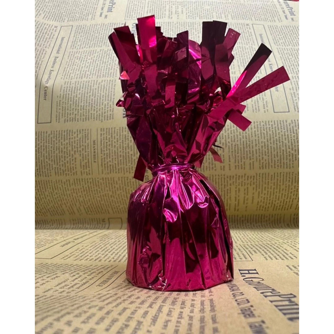 Greutate pentru Baloane cu Heliu, Flippy, din Folie cu Franjuri, 170g, 13 x 5 x 3 cm, Roz [5]