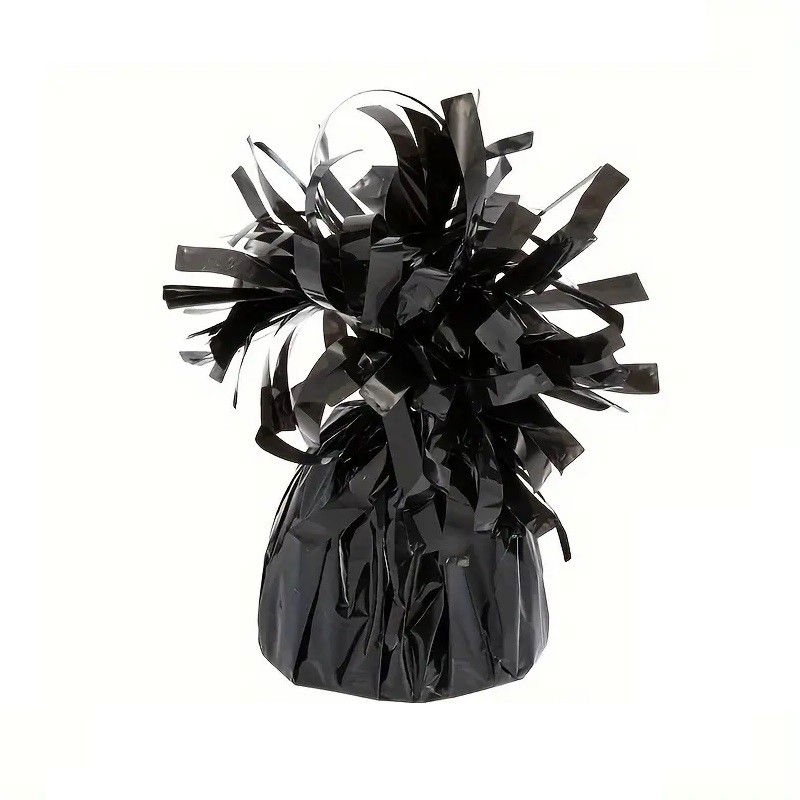 Greutate pentru Baloane cu Heliu, Flippy, din Folie cu Franjuri, 170g, 13 x 5 x 3 cm, Negru [1]