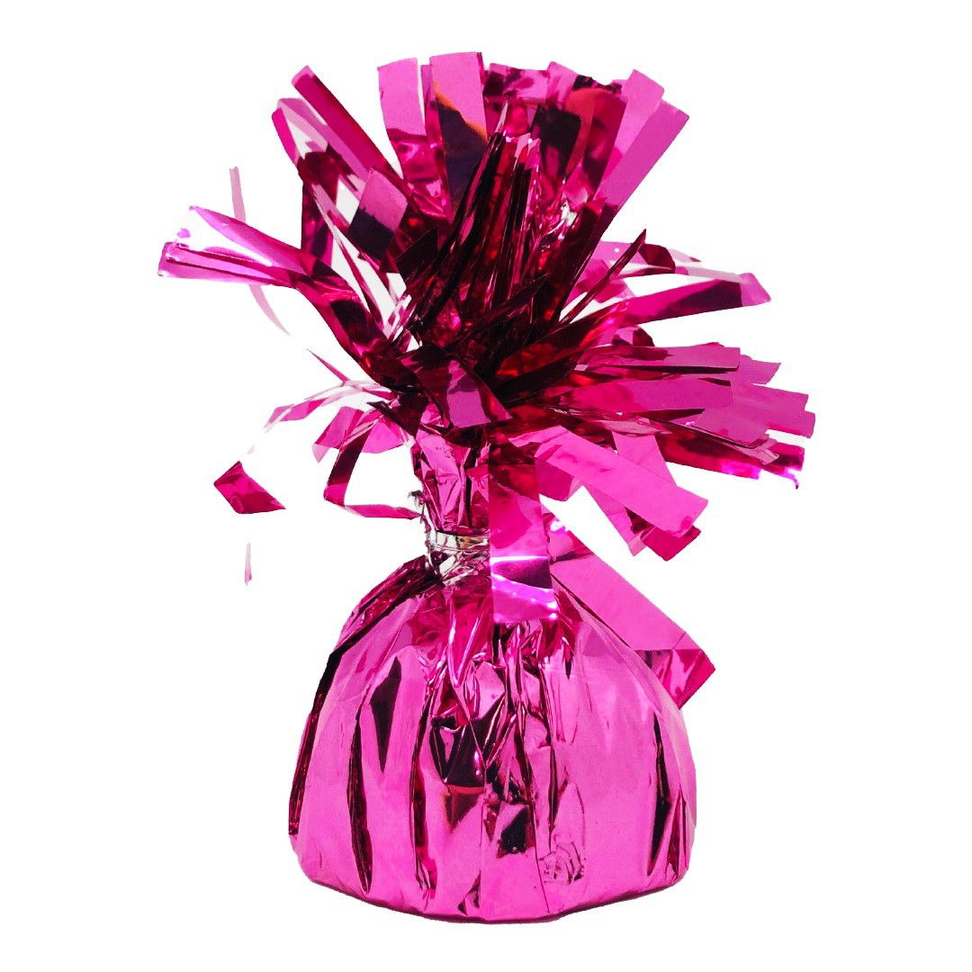 Greutate pentru Baloane cu Heliu, Flippy, din Folie cu Franjuri, 170g, 13 x 5 x 3 cm, Roz [1]