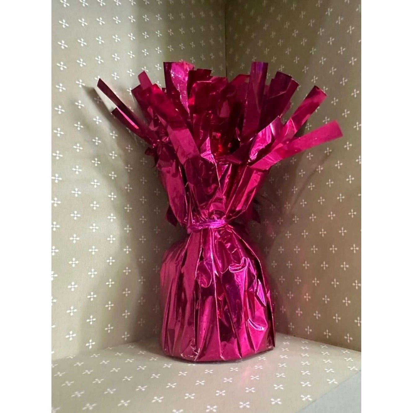 Greutate pentru Baloane cu Heliu, Flippy, din Folie cu Franjuri, 170g, 13 x 5 x 3 cm, Roz [4]