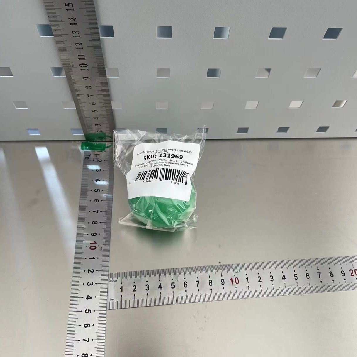 Petrecere - Greutate pentru Baloane, Flippy, Accesoriu Petrecere, 5.5x5.5 cm, 120 g, Verde