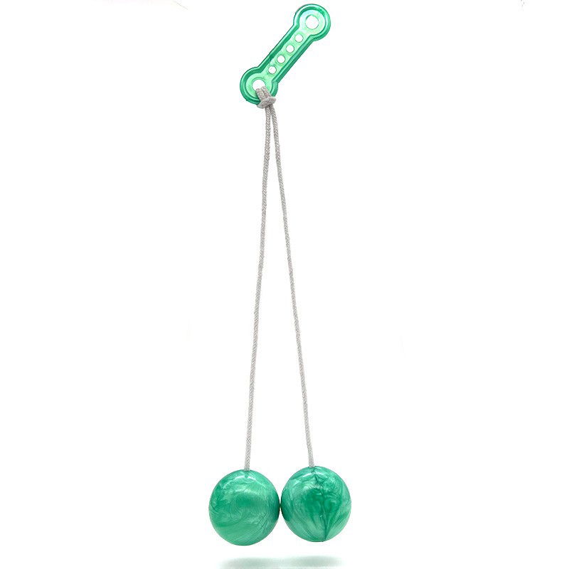 Jucarie interactiva cu bile, Flippy, Clackers ball, antistres, Verde, 40 mm [1]