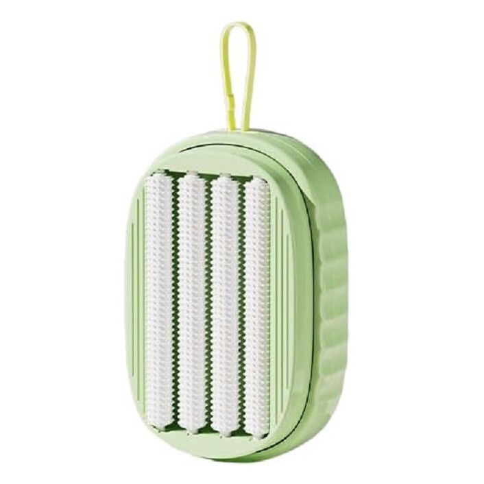 Pentru casa - Perie de Spalat Haine, Flippy, cu Dispenser pentru Detergent, 4 Perii de Curatare, din ABS + PS, Verde