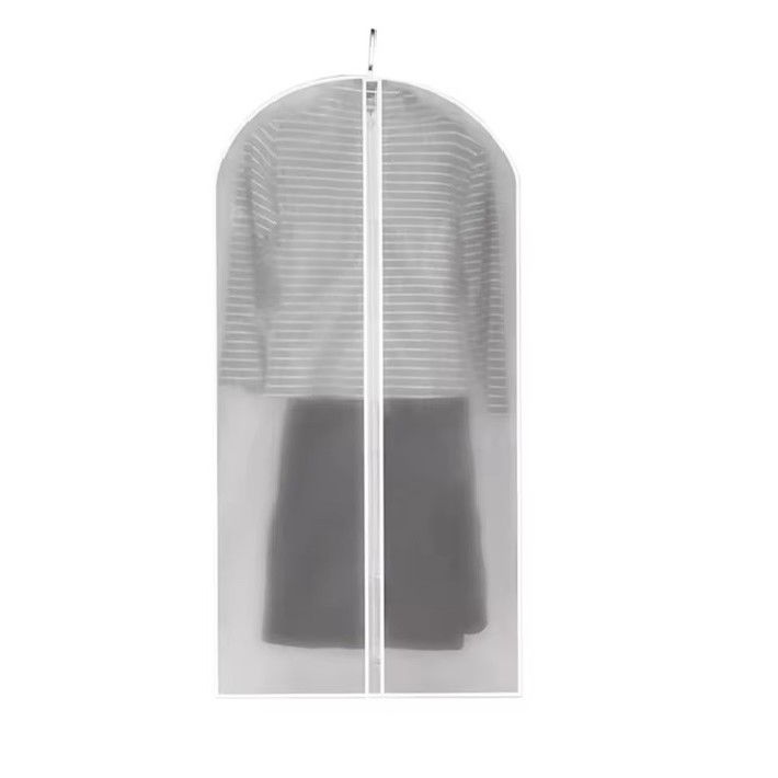 Pentru casa - Set 5 Huse de Depozitare cu Fermoar, Flippy, pentru Haine, de Protectie, pentru Voiaj, Netesut, Rezistent la Praf, 60x120 cm, Transparent-Alb