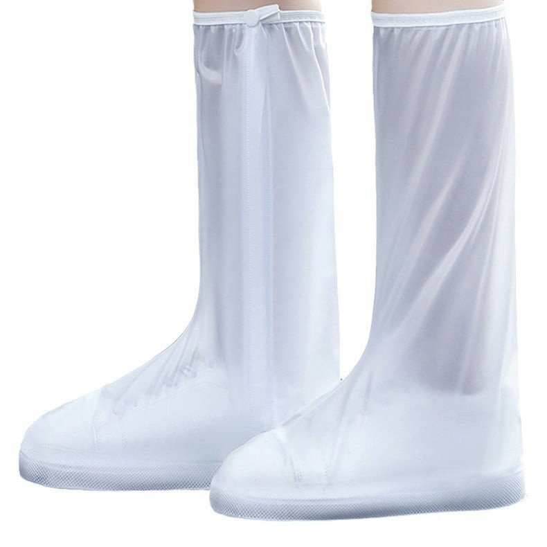 Protectie Incaltaminte pentru Ploaie si Noroi, Flippy, Impermeabila, Talpa Antiderapanta, cu Fermoar si Capsa, Inaltime 40 cm, Marime XL 40-41, Alb [4]