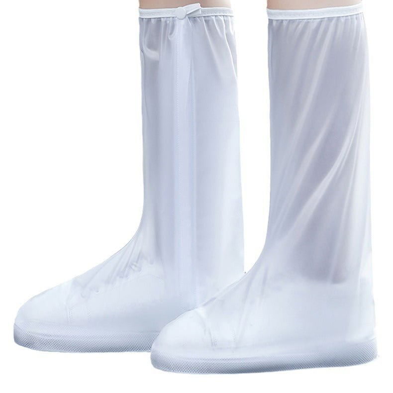 Protectie Incaltaminte pentru Ploaie si Noroi, Flippy, Impermeabila, Talpa Antiderapanta, cu Fermoar si Capsa, Inaltime 40 cm, Marime XXL 42-43, Alb [4]