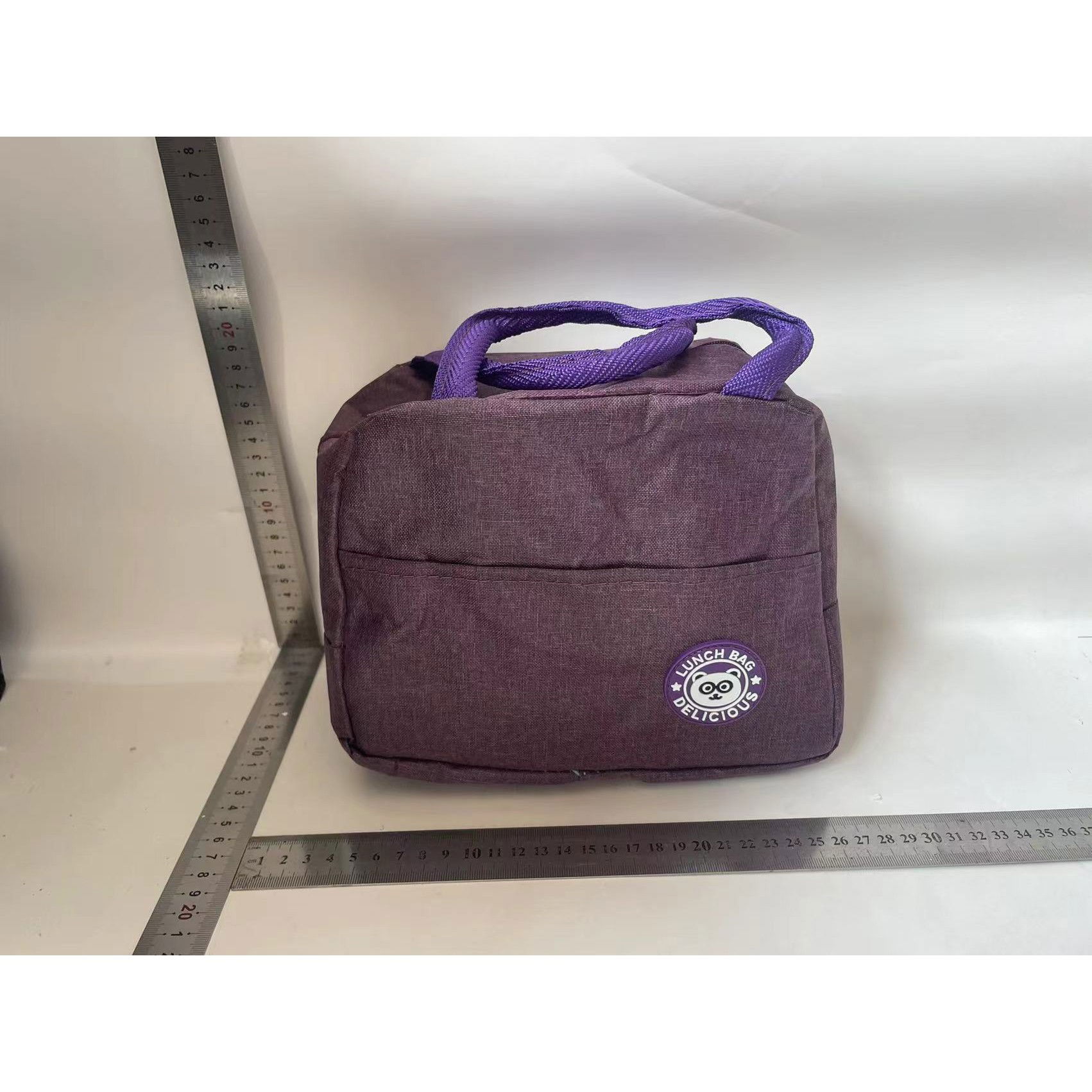 Geanta Termica pentru Pranz, Flippy, Multifunctionala, Compartimentata, Impermeabila, cu Manere, Buzunar Exterior, 22x14x19 cm, Mov [2]