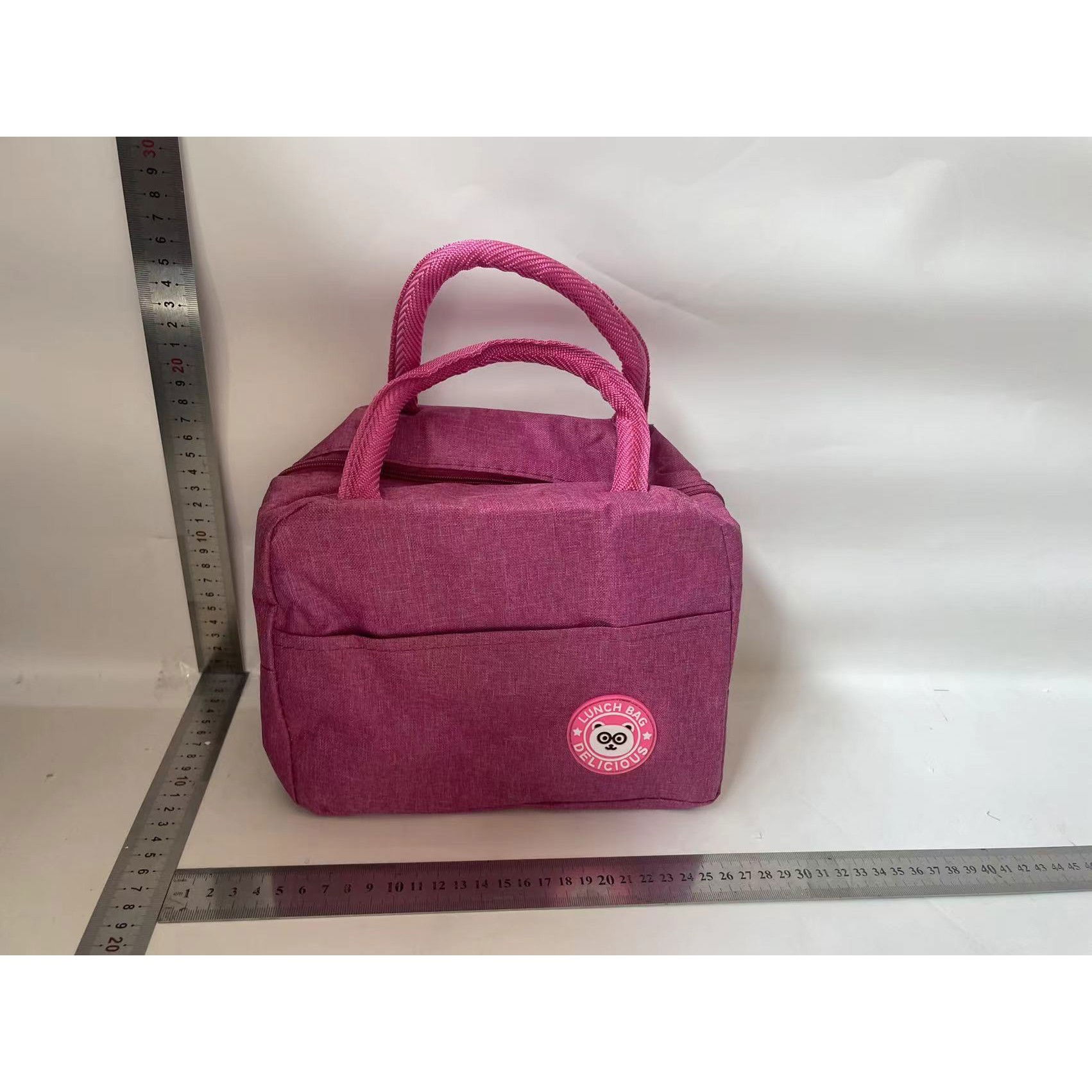 Geanta Termica pentru Pranz, Flippy, Multifunctionala, Compartimentata, Impermeabila, cu Manere, Buzunar Exterior, 22x14x19 cm, Roz [2]