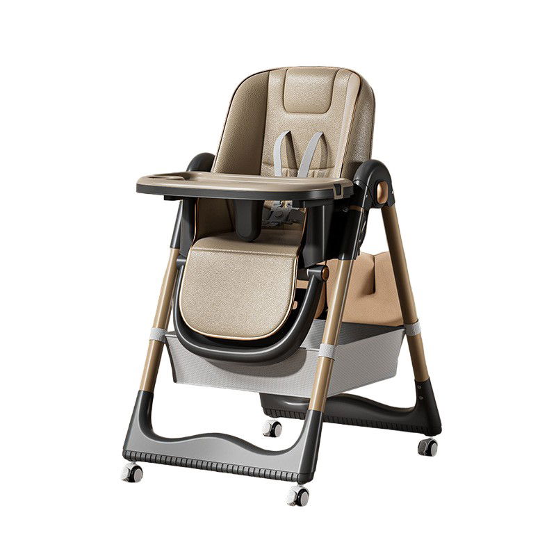 Scaune de masa bebe - Scaun de Masa pentru Bebelusi si Copii, Flippy, 2 Tavite si Husa Detasabile, Multifuncțional, Stabil, Centura de Siguranta, Inaltime Ajustabila, Spatar Reglabil Moale, Cos de Depozitare, 100x50x80cm, 