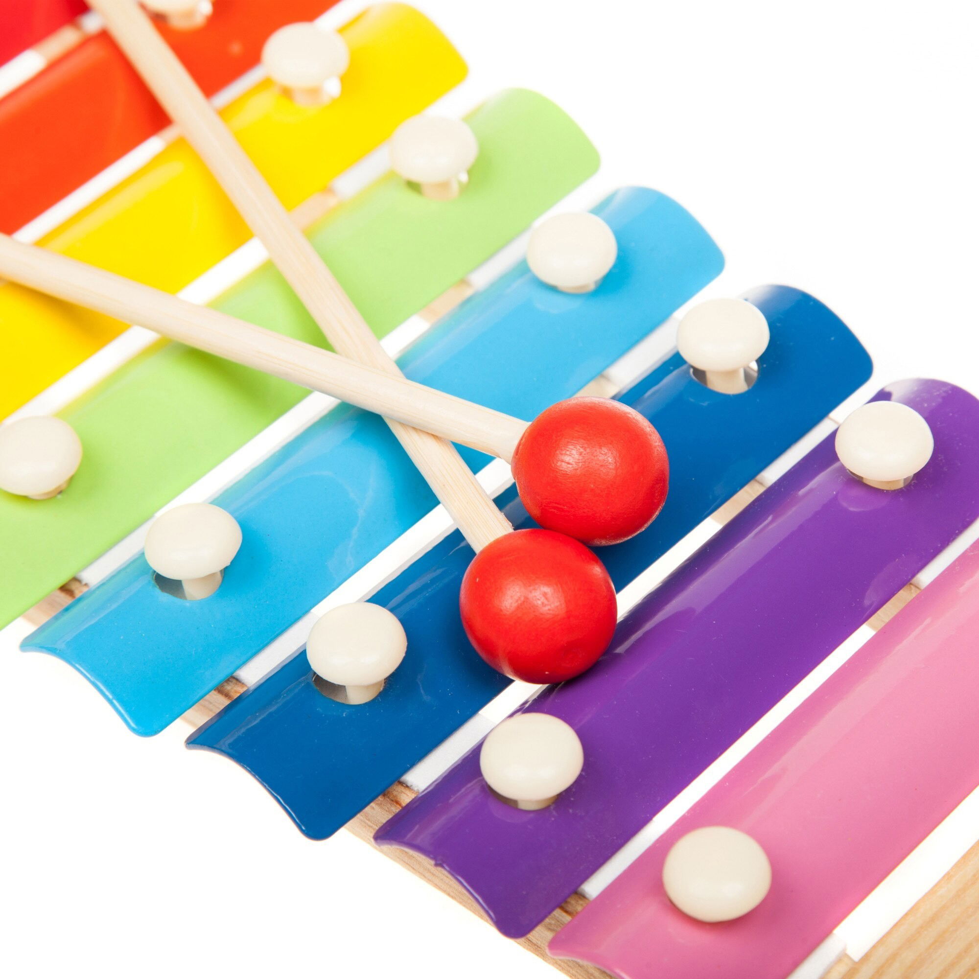 Instrument Muzical Xilofon Flippy, din Lemn, 8 Note Muzicale, 2 Bete de Percutie, 4-6 Ani, Multicolor [5]