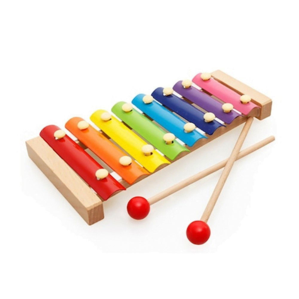 Instrument Muzical Xilofon Flippy, din Lemn, 8 Note Muzicale, 2 Bete de Percutie, 4-6 Ani, Multicolor [17]