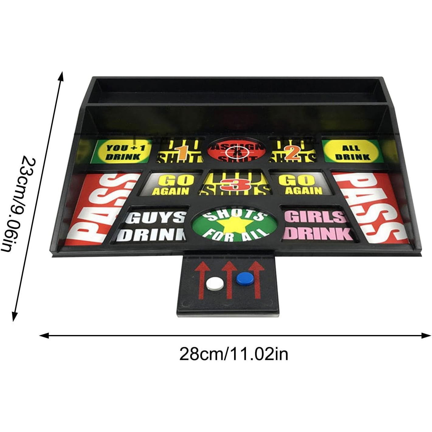 Joc de baut cu banuti Flippy, Pahare de Shot din Sticla Incluse, distractiv si interactiv, 23x28 cm, multicolor [3]