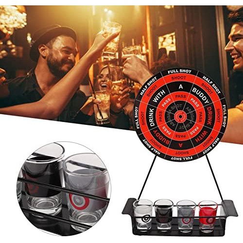 Joc de Baut Darts Flippy, 4 Sageti si Pahare de Shot Incluse, pentru petreceri si timp liber, 30 x 20 x 6.5 cm, multicolor [3]