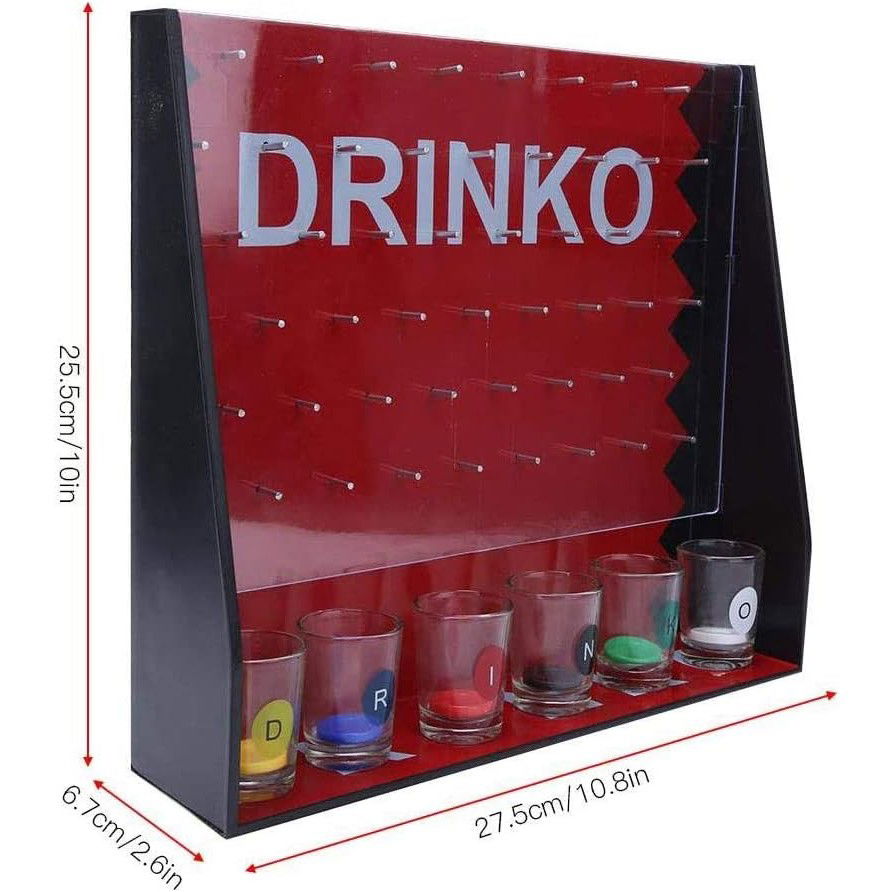 Joc de Baut Gravitational Flippy, pentru Petreceri, Interactiv, pana la 6 Jucatori, Pahare de Shot Incluse, 25.5 x 6.7 x 27.5 cm, Rosu [7]