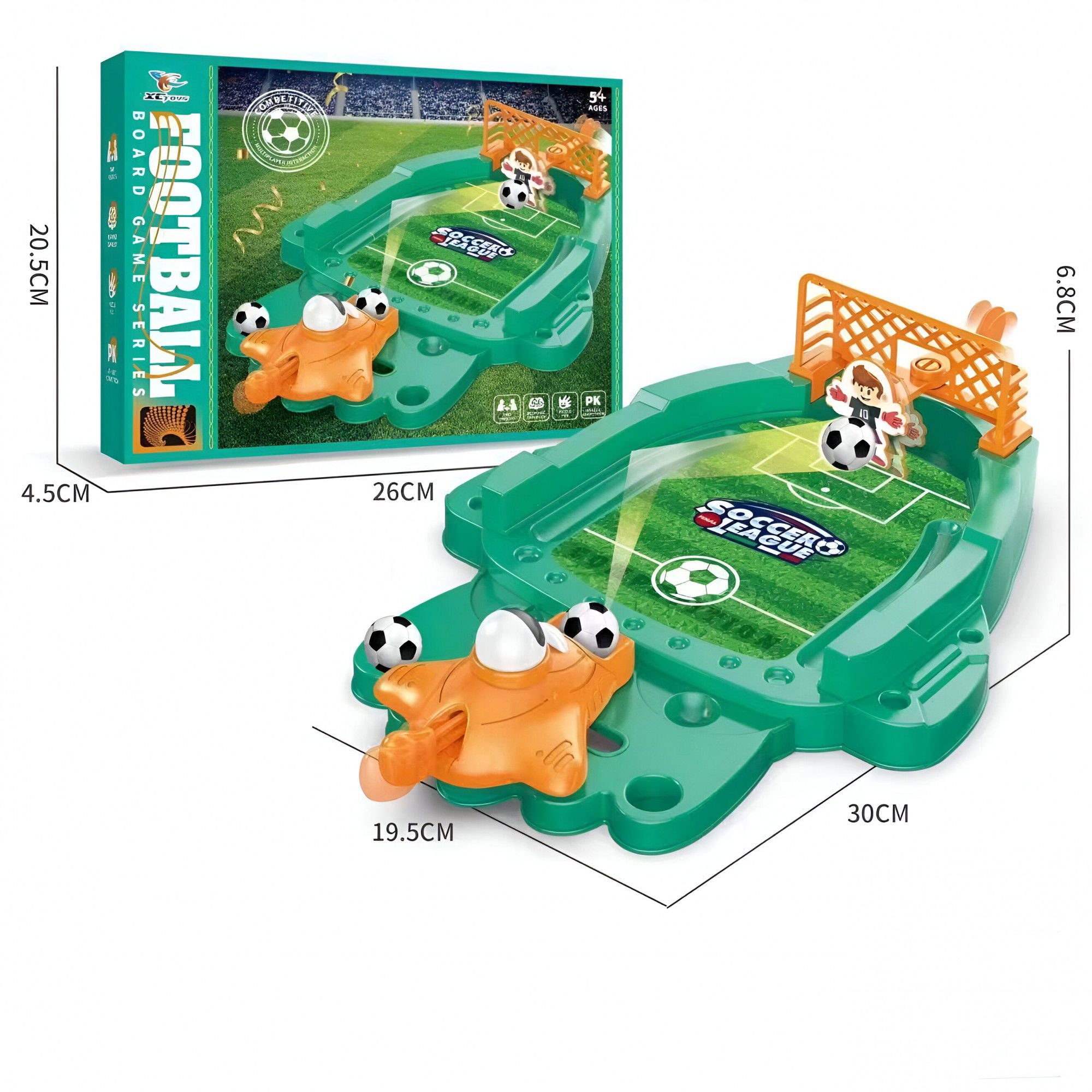 Joc de Masa Mini Fotbal Interactiv pentru Copii, Flippy, Board Game, Mingi si Figurine Incluse, 30x19.5x6.8 cm, Multicolor [4]