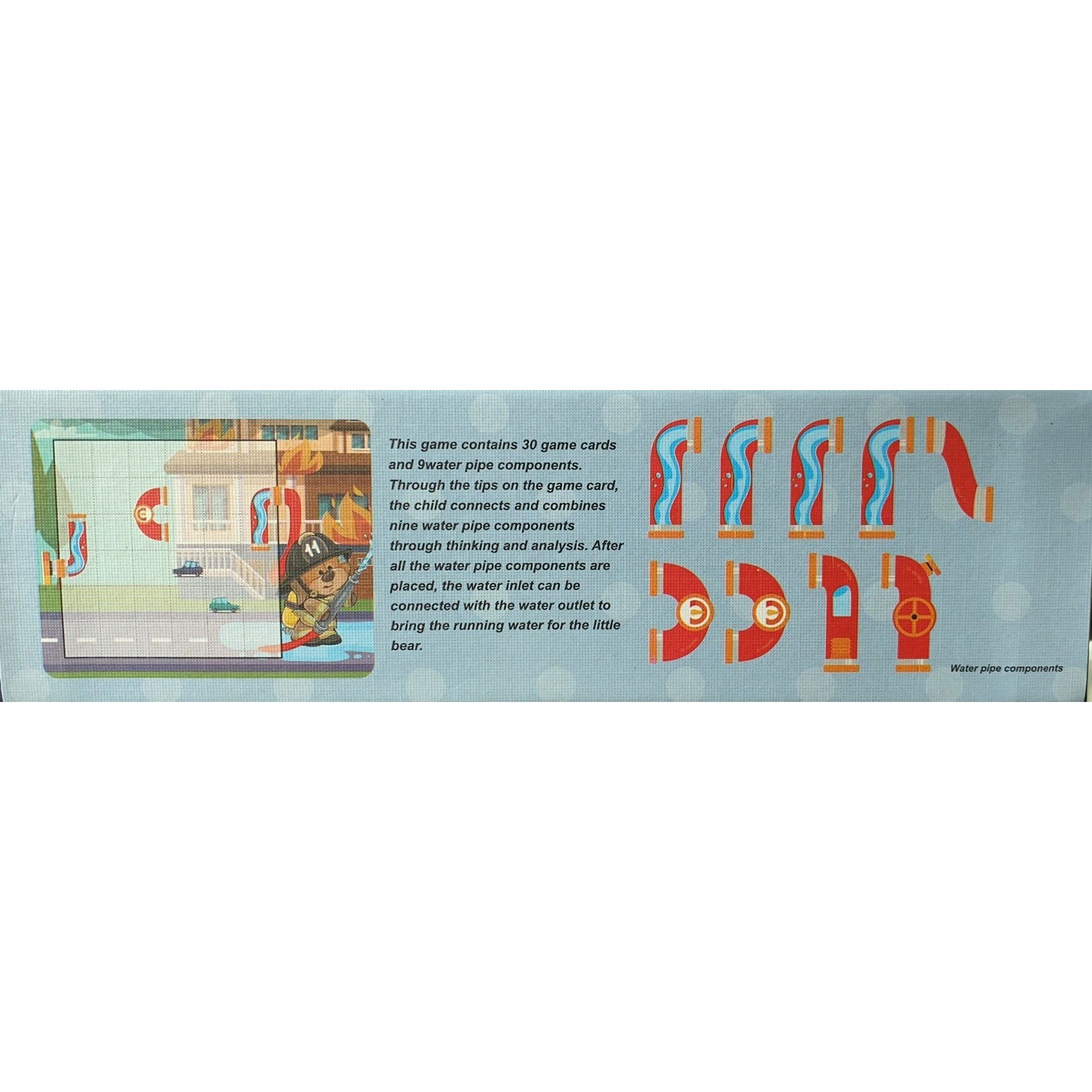 Joc educativ magnetic de interconectare, micul pompier, 15 nivele, 9 carti, pentru copii, +3 ani, multicolor [4]