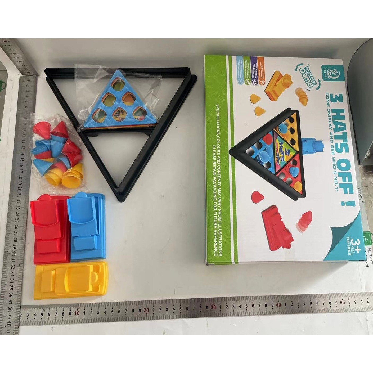 Joc Interactiv pentru Copii, Flippy, 3 Hats Off, Tabla de Joc, Figurine Palarii, +3 Ani, Multicolor [4]