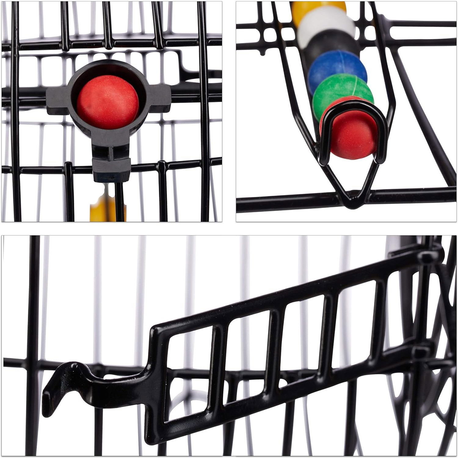 Joc Mini Loterie Flippy, Bingo, cu Pahare de Shot din Sticla, 20 x 20 x 19 cm, 48 Bile, Negru [10]