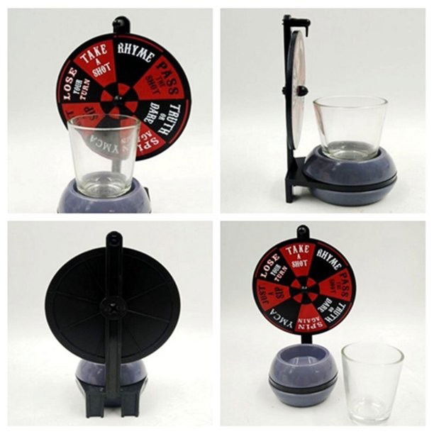 Joc roata cu shoturi Flippy, pentru petrecere, 16 x 10 x 7 cm, pahar inclus [4]