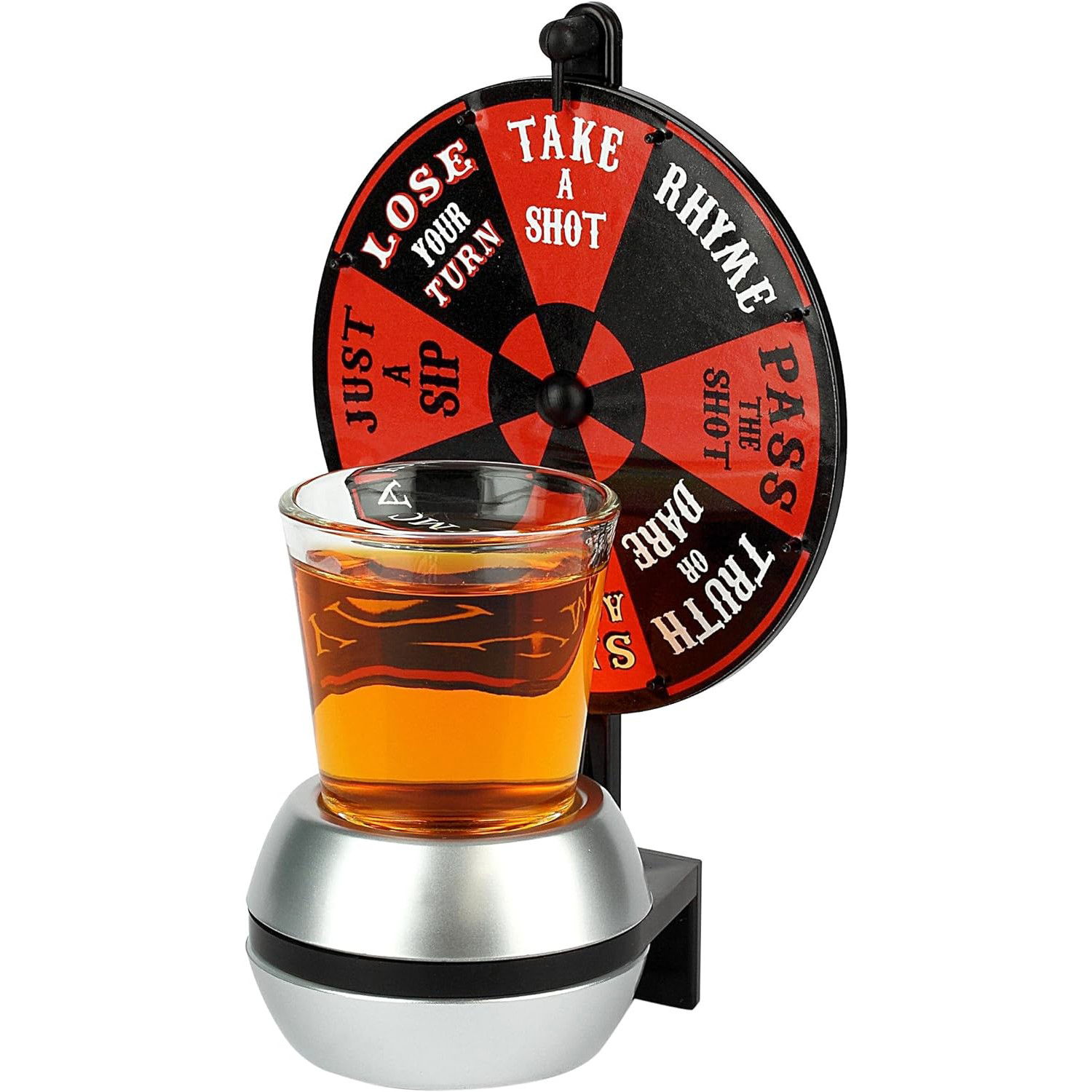 Jocuri de societate - Joc roata cu shoturi Flippy, pentru petrecere, 16 x 10 x 7 cm, pahar inclus