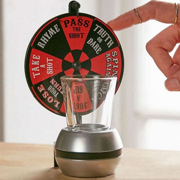 Joc roata cu shoturi Flippy, pentru petrecere, 16 x 10 x 7 cm, pahar inclus [5]