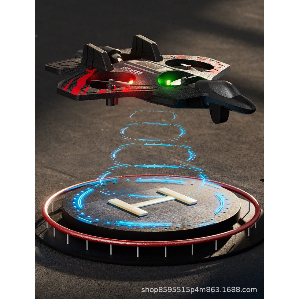 Jucarie Interactiva, Flippy, Aeronava de Lupta, din EVA, cu Telecomanda, Incarcare USB, +14 Ani, 25.5 x 18 x 5.2 cm, Negru-Rosu [9]