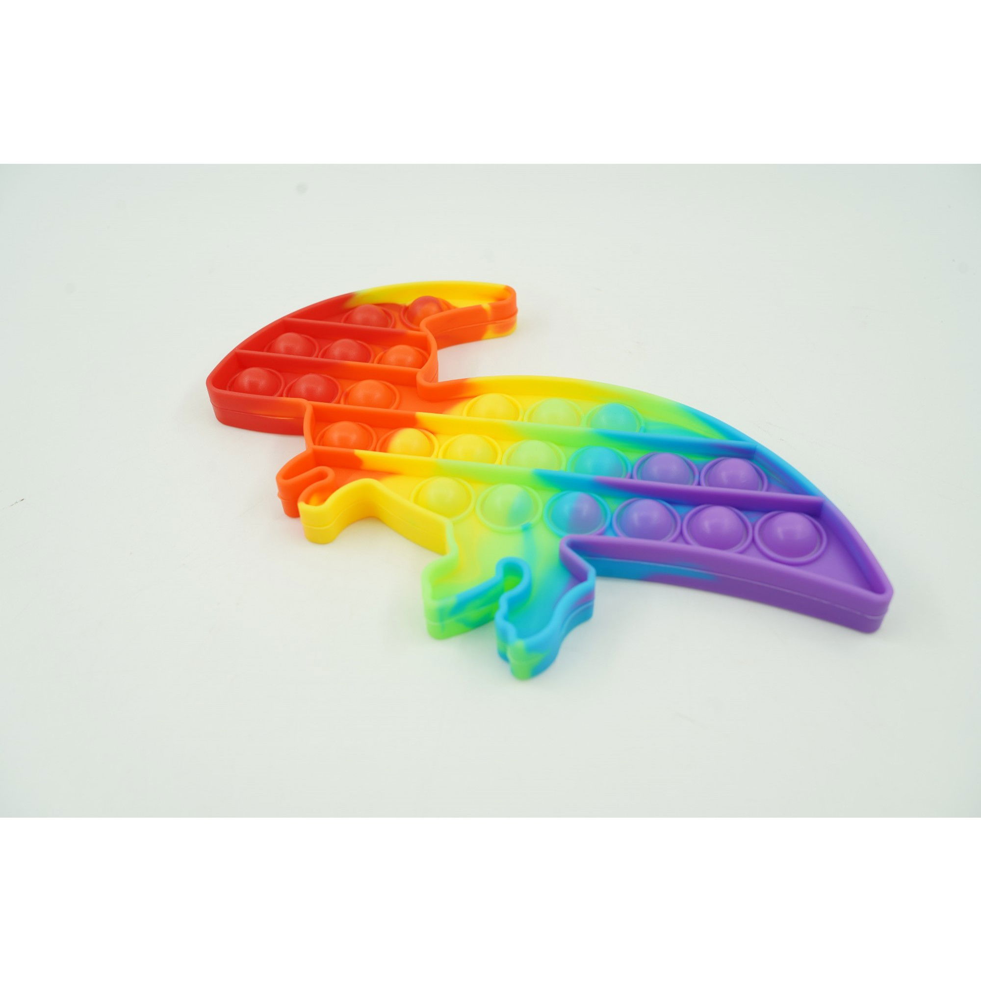 10 - 25 LEI - Jucarie antistres din silicon, Flippy, Pop It Now and Flip It, Dinozaur mic, Multicolor V2