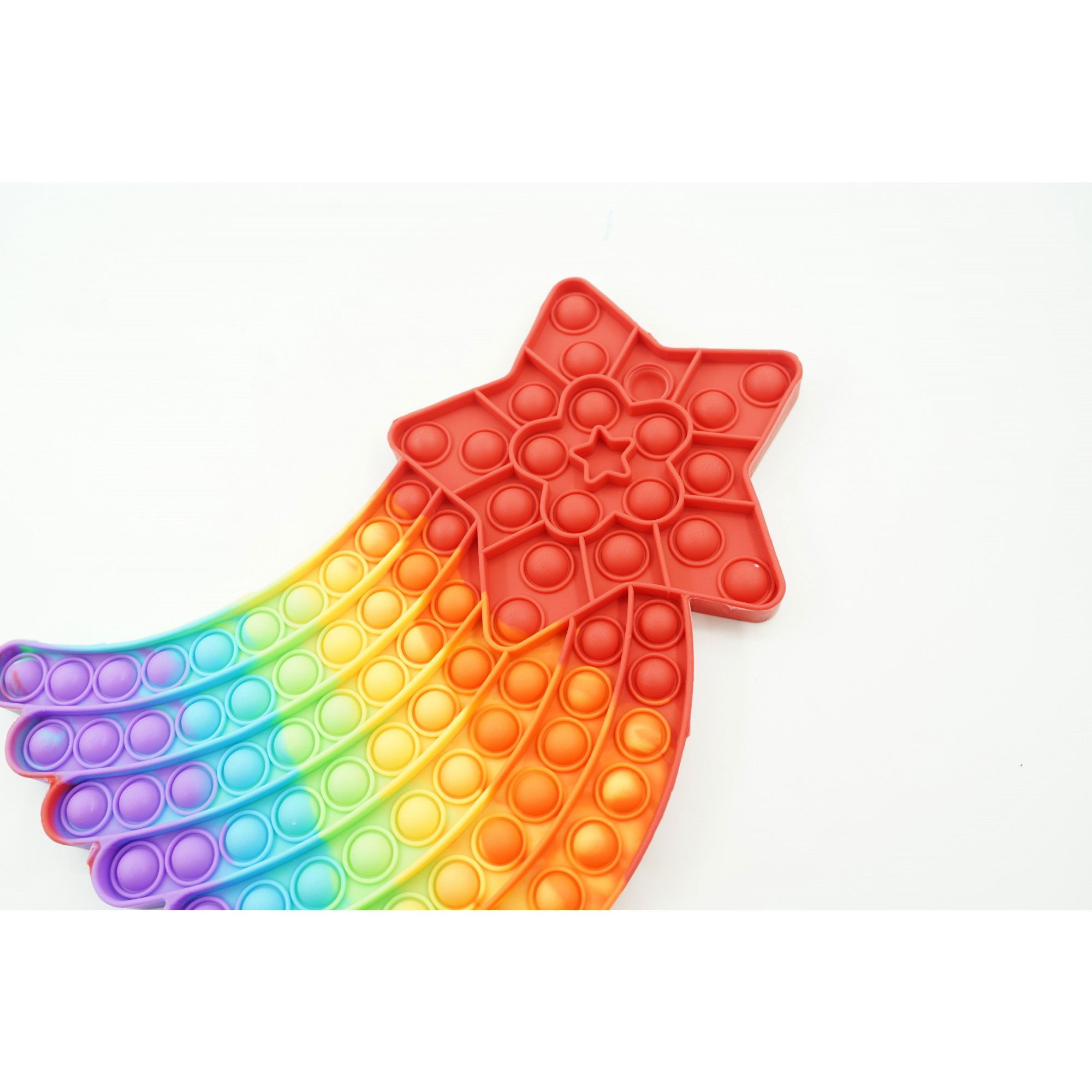 25 - 50 LEI - Jucarie antistres din silicon, Flippy, Pop It Now and Flip It, Stea cazatoare, Multicolor