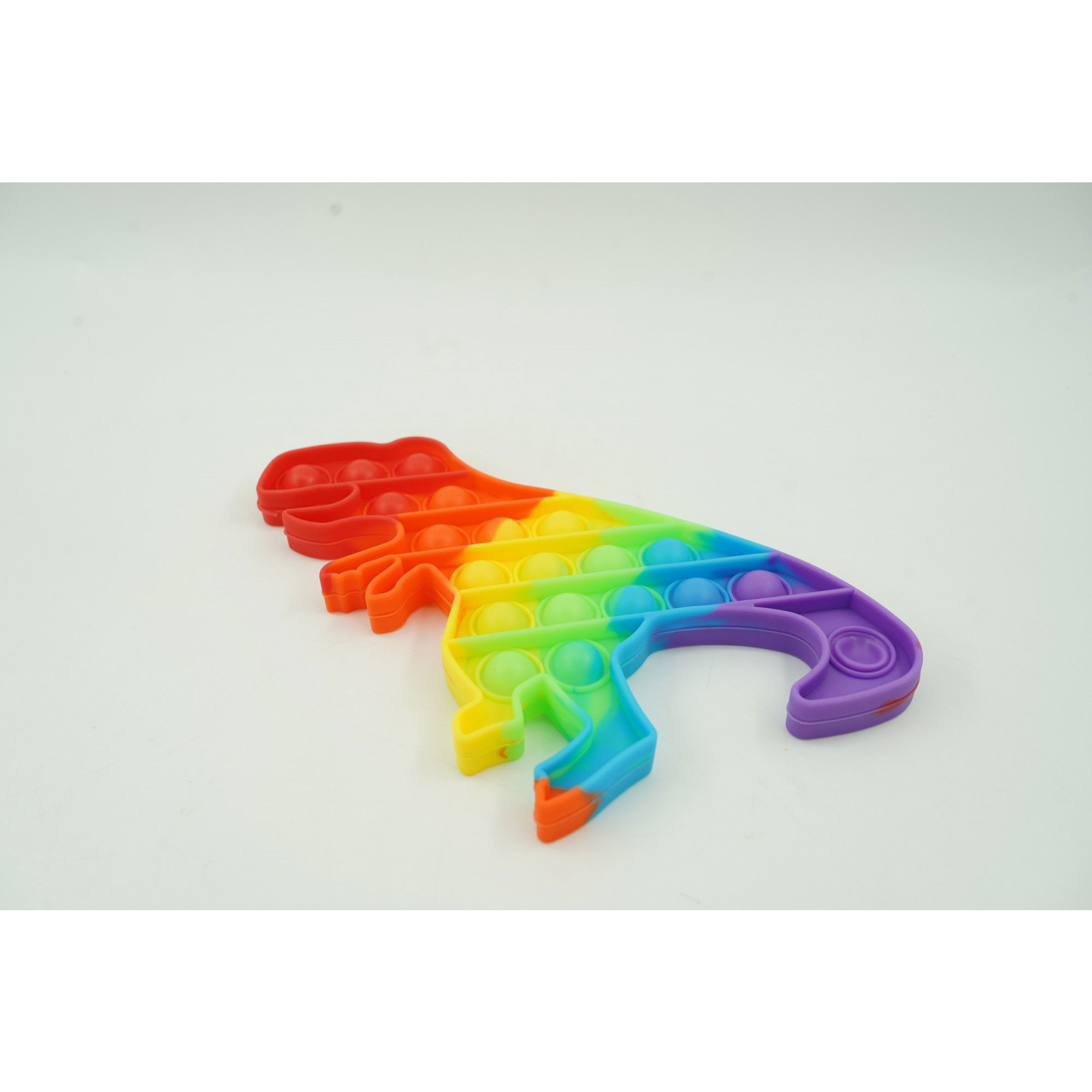 10 - 25 LEI - Jucarie antistres din silicon, Flippy, Pop It Now and Flip It, Dinozaur mic, Multicolor V1