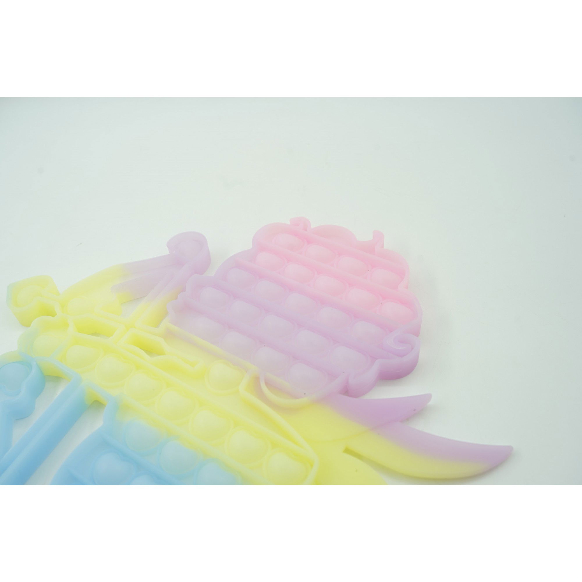 Jucarie antistres din silicon Flippy, Pop it Now and Flip It , 40x45 cm, Cupidon, Fosforescent, Multicolor [3]