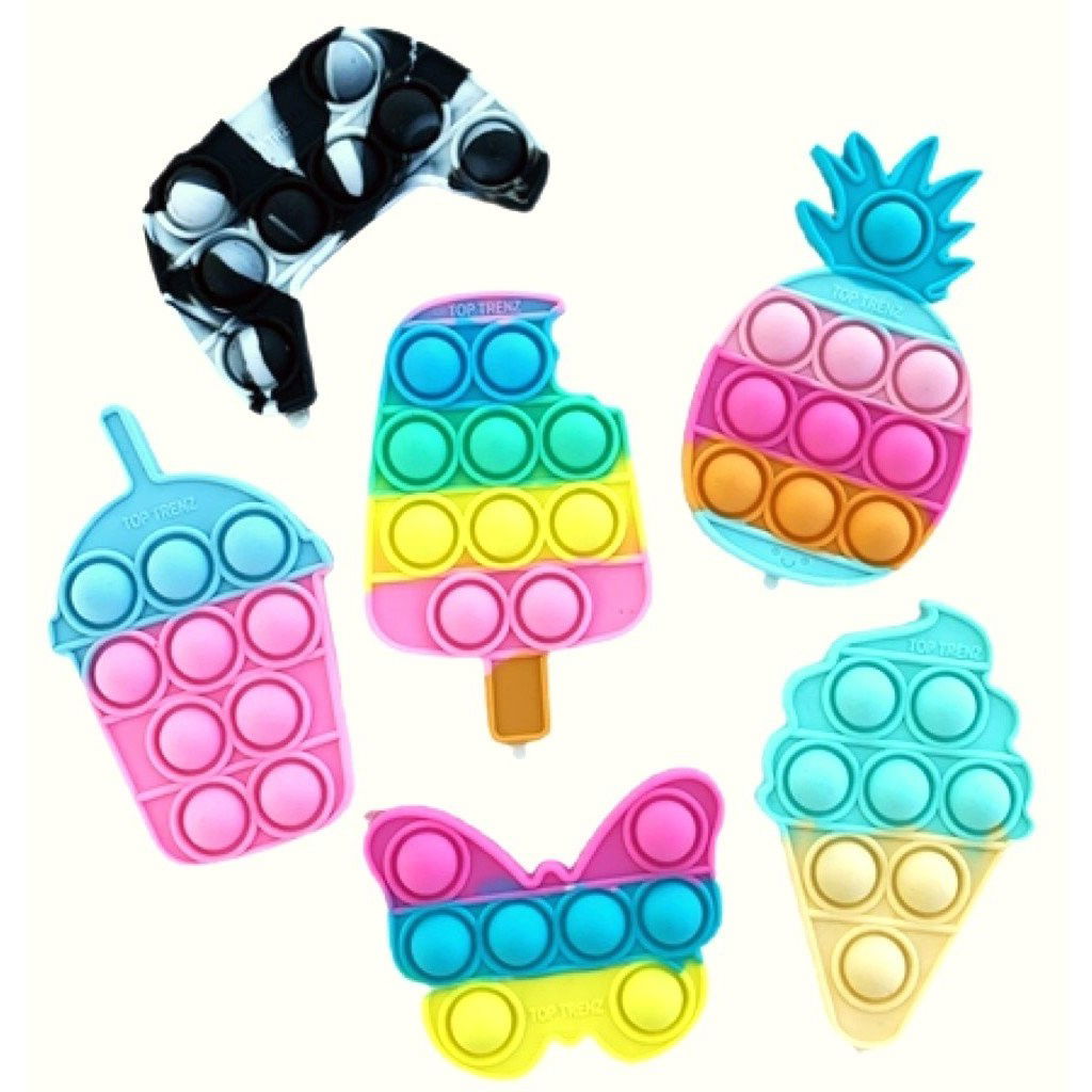 10 - 25 LEI - Jucarie antistres din silicon, Flippy, Pop It Now and Flip It, Stickere, Model mixt